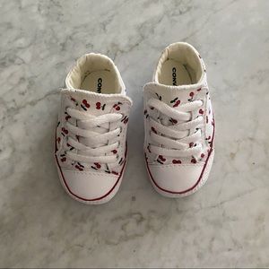 Baby Converse Cherry Print Chuck Taylors (size 3)